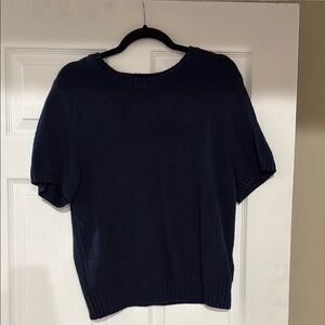 Abercrombie Crewneck Sweater- Short Sleeve- Size XL- Navy Blue